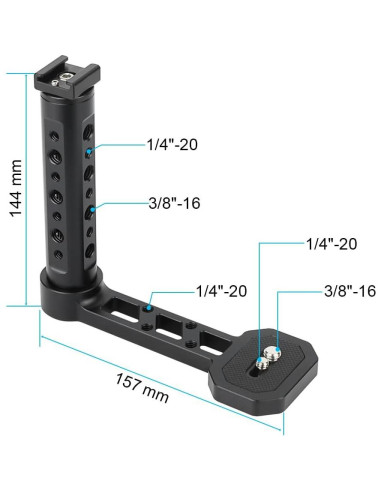 Agarre L Lateral de Aluminio CAMVATE para Gimbals DJI y Zhiyun