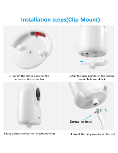 Soporte de Abrazadera HOLACA para Monitor de Bebé VTech HQ Max