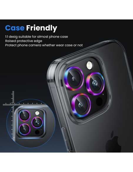 Protector de Lente de Cámara WSKEN para iPhone 16 Pro Max - Cristal Templado 9H