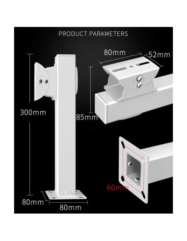 Soporte de cámara de seguridad CCTV SAMIDEA - Acero resistente, ajuste universal
