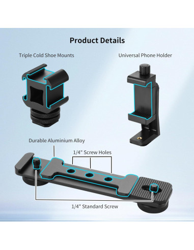 Soporte para Teléfono UTEBIT con Varilla Extensible y 3 Zapatas