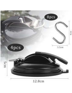 Ventosas de Succión OCR 4 Pack Alta Resistencia 11.5x4.5cm 2