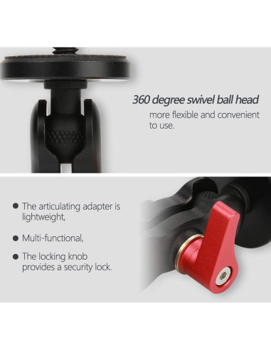 Adaptador de Brazo Mágico Acouto 360 para Monitor y Luz