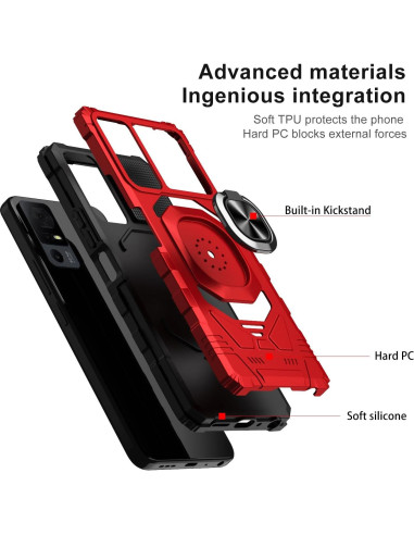 Funda Protectora TCL 40 XL con Soporte y Protector de Pantalla