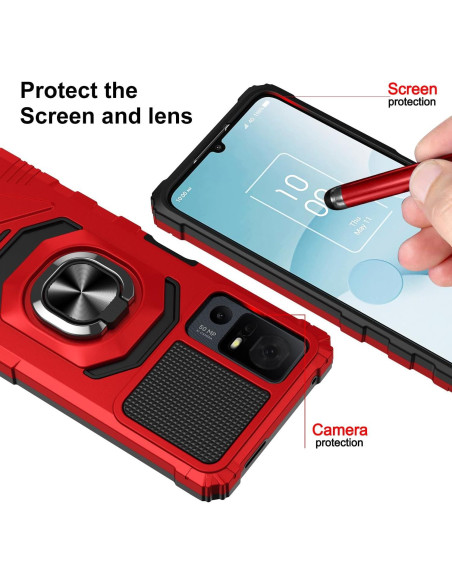 Funda Protectora TCL 40 XL con Soporte y Protector de Pantalla Funda Protectora TCL 40 XL con Soporte y Protector de Pantalla