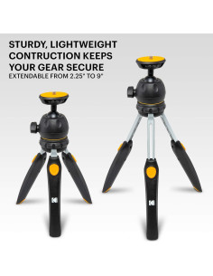 Trípode Mini Kodak Ajustable 22.86 cm con Adaptadores 2