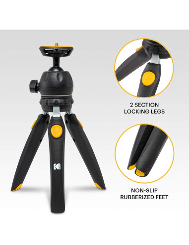 Trípode Mini Kodak Ajustable 22.86 cm con Adaptadores