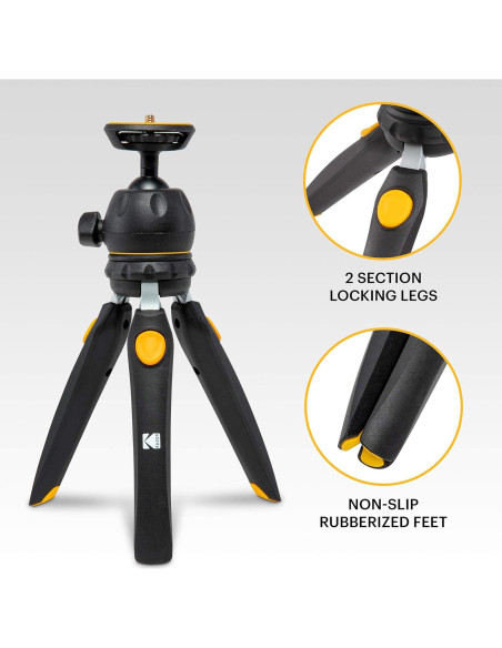 Trípode Mini Kodak Ajustable 22.86 cm con Adaptadores