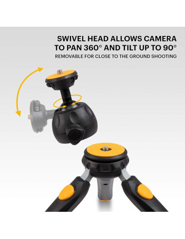 Trípode Mini Kodak Ajustable 22.86 cm con Adaptadores