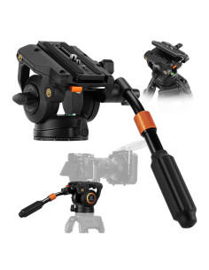 Cabezal Fluido K&F CONCEPT BV40 para Trípode 8kg