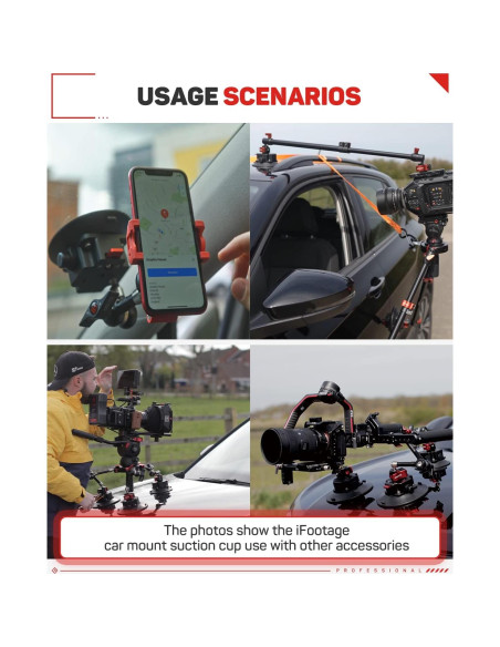 Soporte de Cámara para Vehículo iFootage VS-118 con Ventosa 20 kg