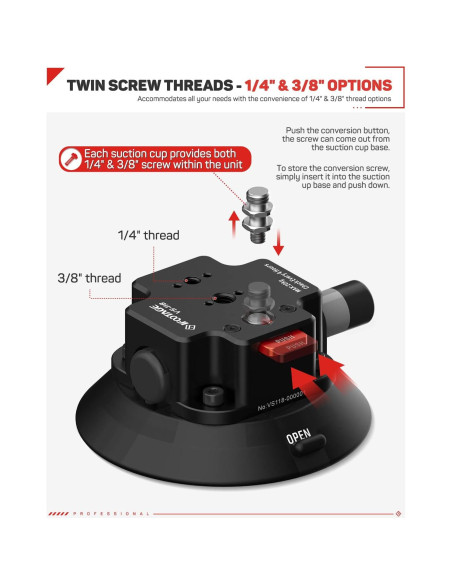 Soporte de Cámara para Vehículo iFootage VS-118 con Ventosa 20 kg