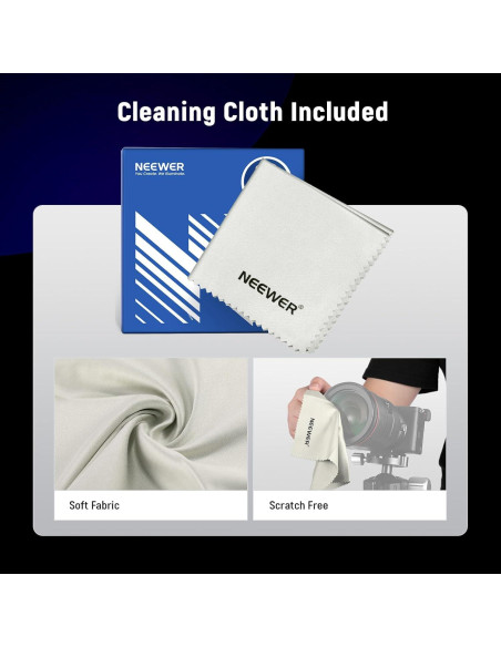 Adaptador de anillo de paso NEEWER 67-77mm con paño de limpieza