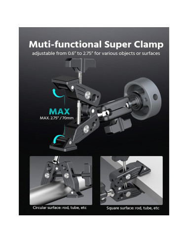 Soporte de Abrazadera ROZOER para Starlink Mini - 360 Ajustable