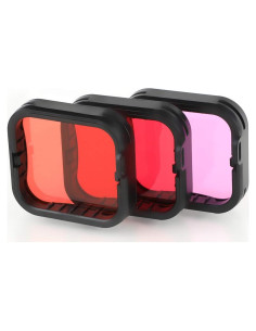 Filtros Submarinos QiuNiu para GoPro Hero 5, 6 y 7 - Paquete de 3