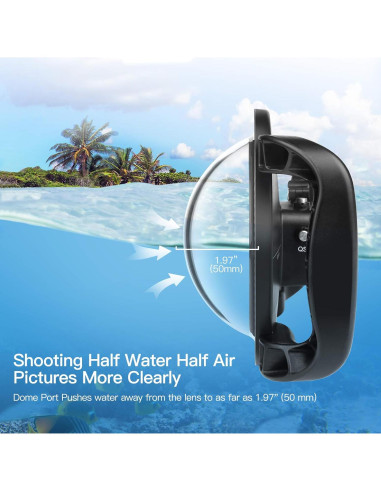 Puerto de cúpula SHOOT para cámara DJI OSMO Action 1 - Impermeable 13.7m