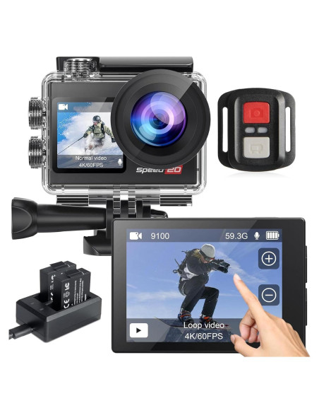 Cámara de Acción 4K Hiicam Speed10 20MP Pantalla Táctil EIS