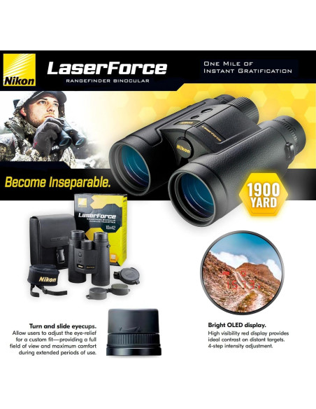 Binoculares de Rango Nikon LaserForce 10x42 Impermeables