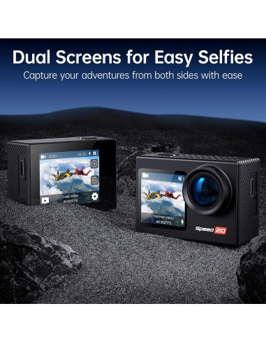 Cámara de Acción 4K Hiicam Speed10 20MP Pantalla Táctil EIS