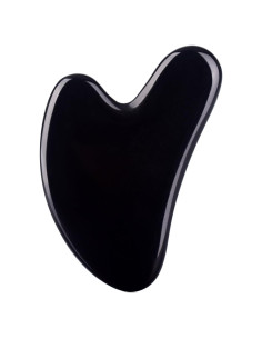 Herramienta Gua Sha Facial FUANKANG Obsidiana Negra para Piel
