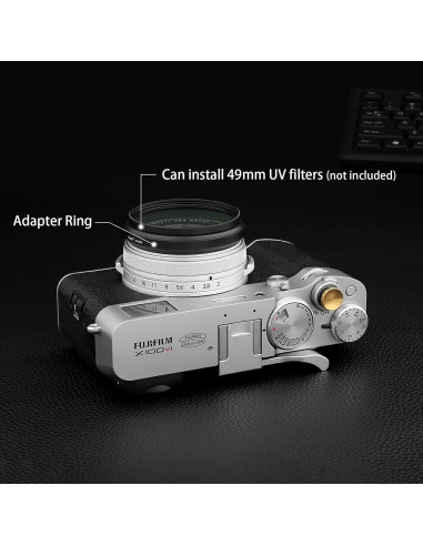 Anillo Adaptador de Filtro UV 49mm Haoge para Fujifilm X100VI/X100V