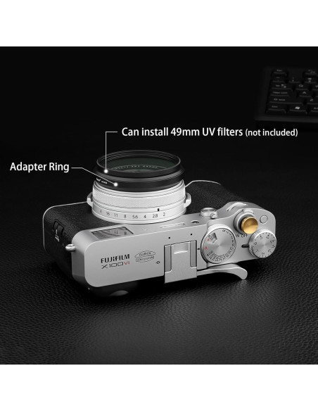Anillo Adaptador de Filtro UV 49mm Haoge para Fujifilm X100VI/X100V