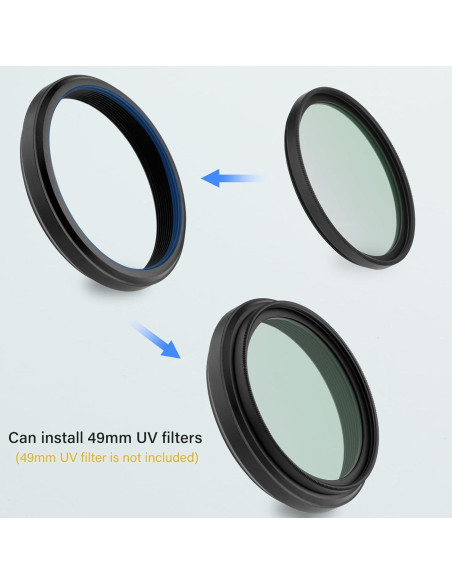 Anillo Adaptador de Filtro UV 49mm Haoge para Fujifilm X100VI/X100V