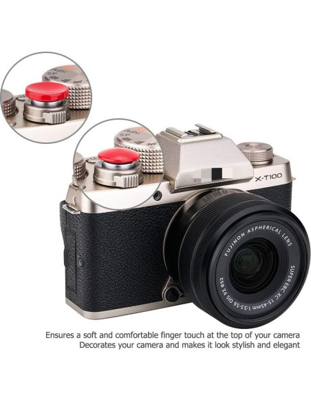 Tapa de Botón de Obturador Jinjiacheng 2X Rojo para Cámaras