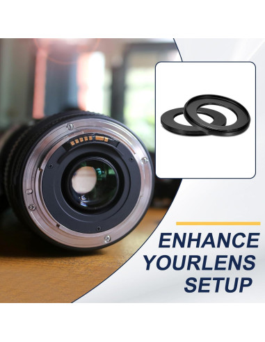 Adaptador de Anillo de Paso PATIKIL 72mm a 82mm Negro