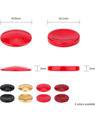 Tapa de Botón de Obturador Jinjiacheng 2X Rojo para Cámaras