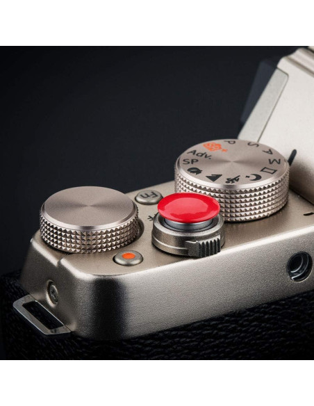 Tapa de Botón de Obturador Jinjiacheng 2X Rojo para Cámaras