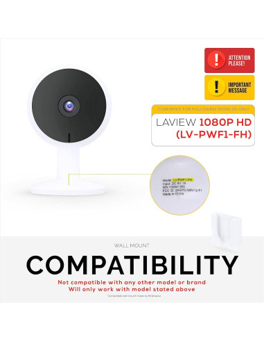 Paquete de 2 Soportes de Pared Brainwavz para LaView LV-PWF1