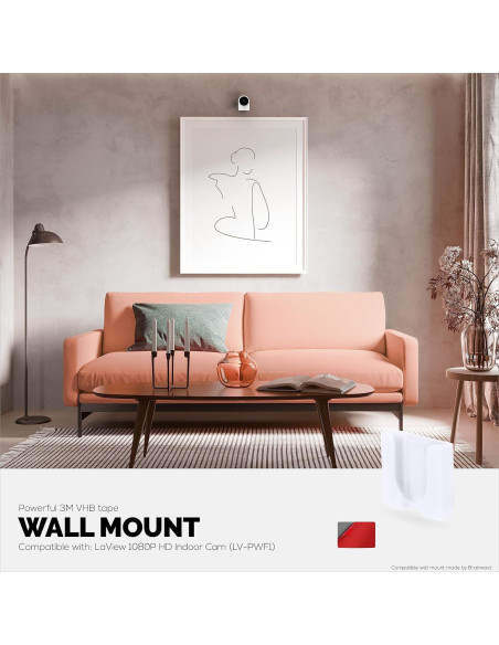 Paquete de 2 Soportes de Pared Brainwavz para LaView LV-PWF1