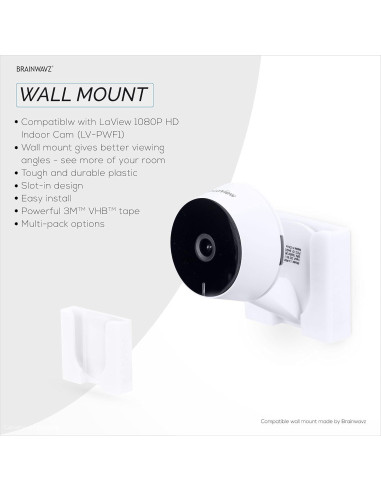 Paquete de 2 Soportes de Pared Brainwavz para LaView LV-PWF1