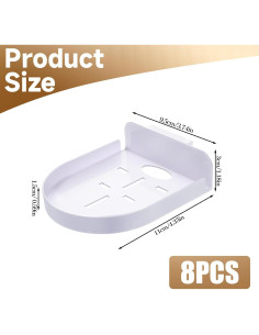 8 Soportes de Pared para Cámara de Seguridad Josojoou Blanco 2