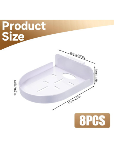 8 Soportes de Pared para Cámara de Seguridad Josojoou Blanco