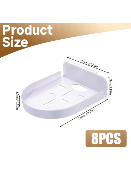 8 Soportes de Pared para Cámara de Seguridad Josojoou Blanco