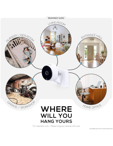 Paquete de 2 Soportes de Pared Brainwavz para LaView LV-PWF1