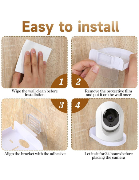 8 Soportes de Pared para Cámara de Seguridad Josojoou Blanco