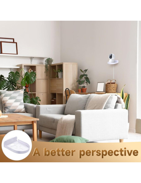 8 Soportes de Pared para Cámara de Seguridad Josojoou Blanco