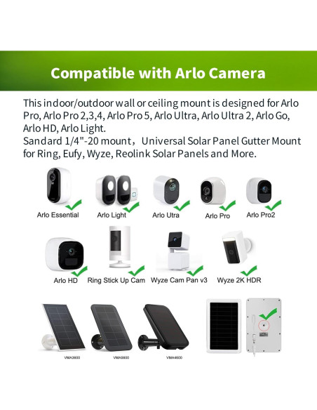 Soporte Adhesivo Universal para Cámara Ring y Eufy - 360