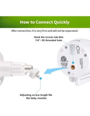 Soporte Adhesivo Universal para Cámara Ring y Eufy - 360