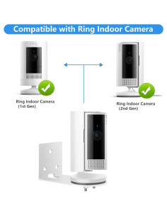 Soporte de Pared para Cámara Interior Ring - Metal Blanco (2 Pack) 2