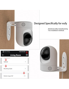 Soporte de Pared Metal Eufy para Cámara Seguridad 2K Pan & Tilt 2