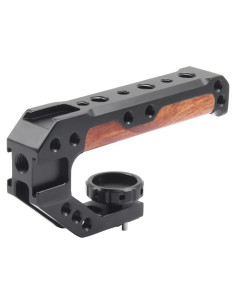 Mango Superior de Madera FUGASUN para Cámara DSLR con 3 Zapatas Frías