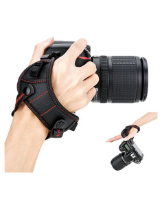 Correa de Mano JJC para Cámara DSLR Ajustable Rojo