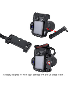 Correa de Mano JJC para Cámara DSLR Ajustable Rojo 2