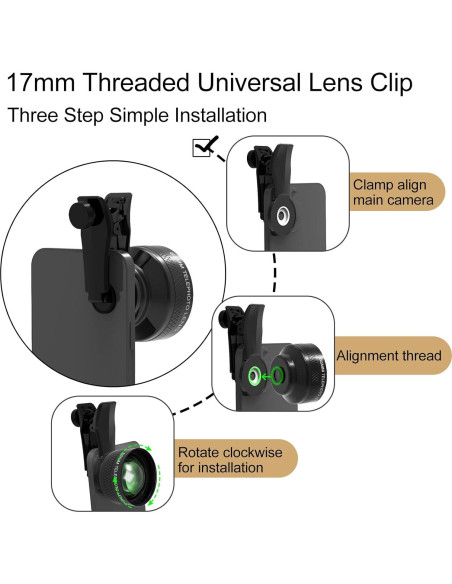 Lente Telefoto 65mm Veedzoens para Smartphones con Clip