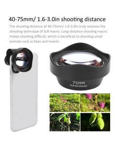 Lente Macro 10X Hilitand para Teléfono Móvil 40-75mm 2