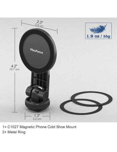 Soporte de trípode magnético Minifocus para iPhone 17/16/15/14/13